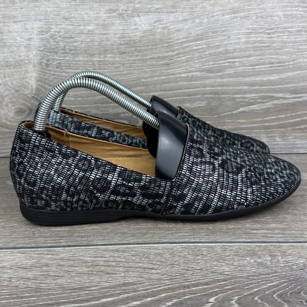 Dansko Larisa Women’s Sz 8.5-9/EU 39 Black Silver Leopard Print Flats Loafers